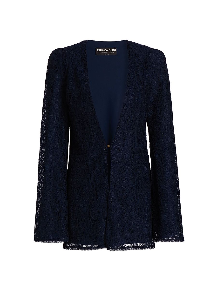 Women's Ewelin Lace Blazer - Dusk Blue - Size 2