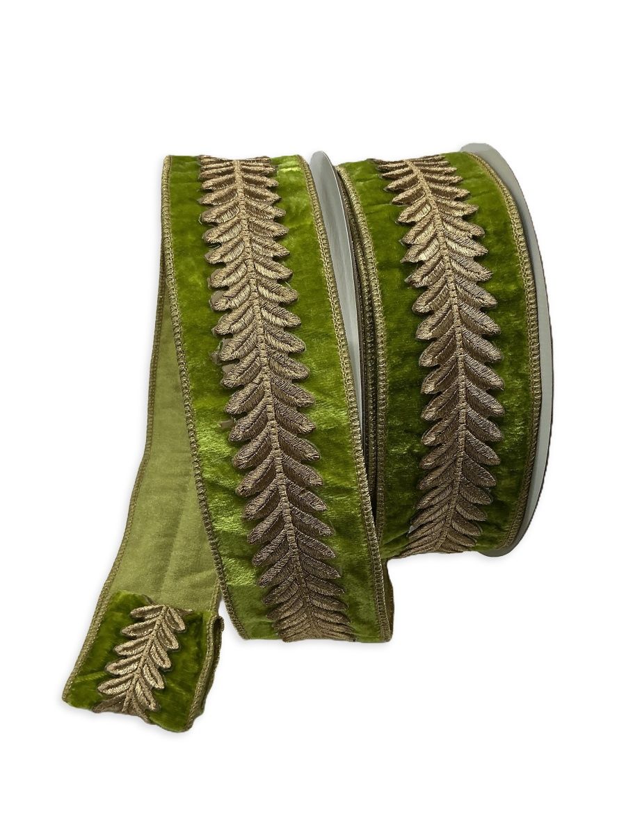 Winward Home Holiday Newness Flower Trim Sheldon Velvet Tissue Ribbon
