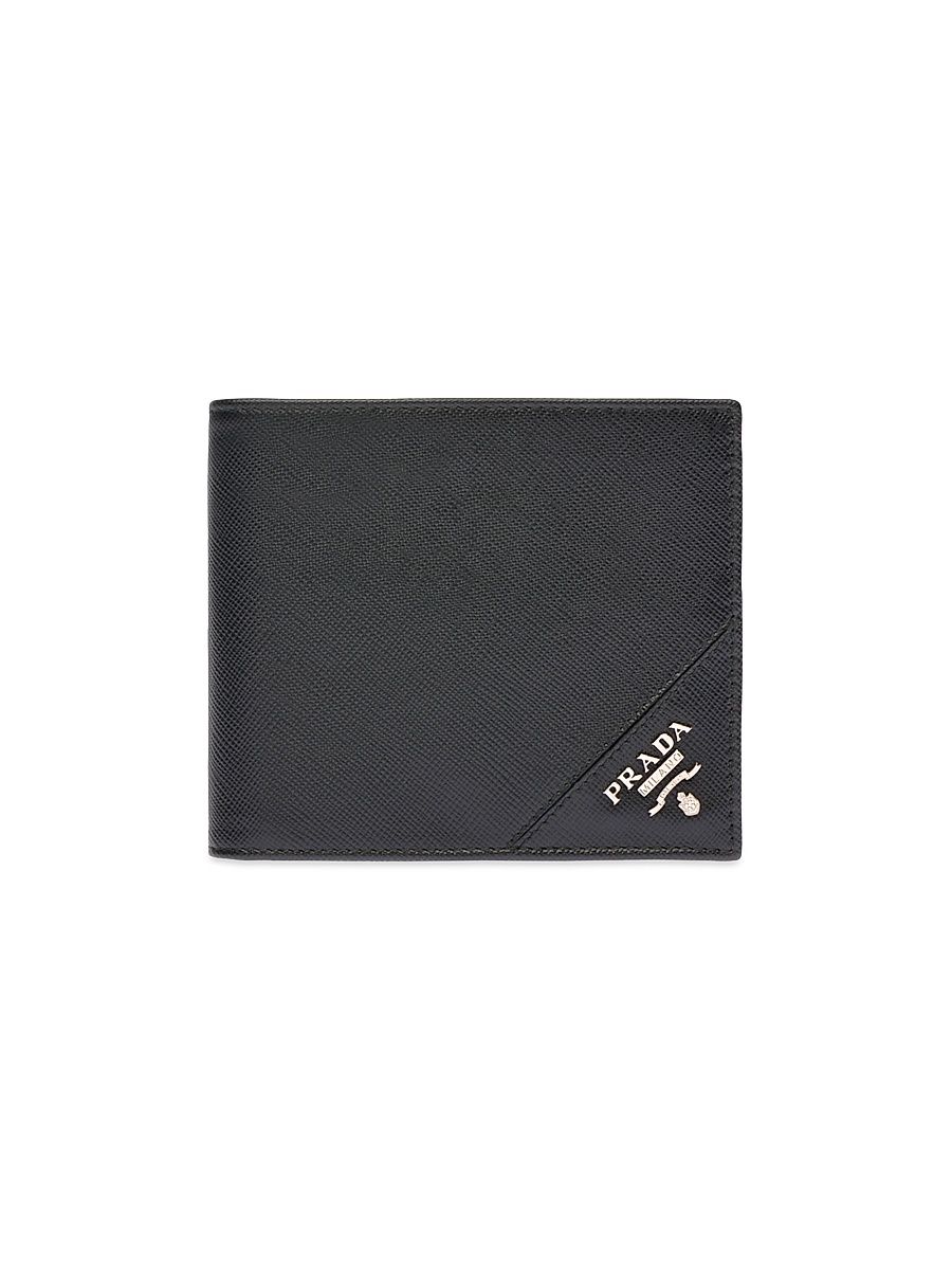 Men's Saffiano Leather Wallet - Black