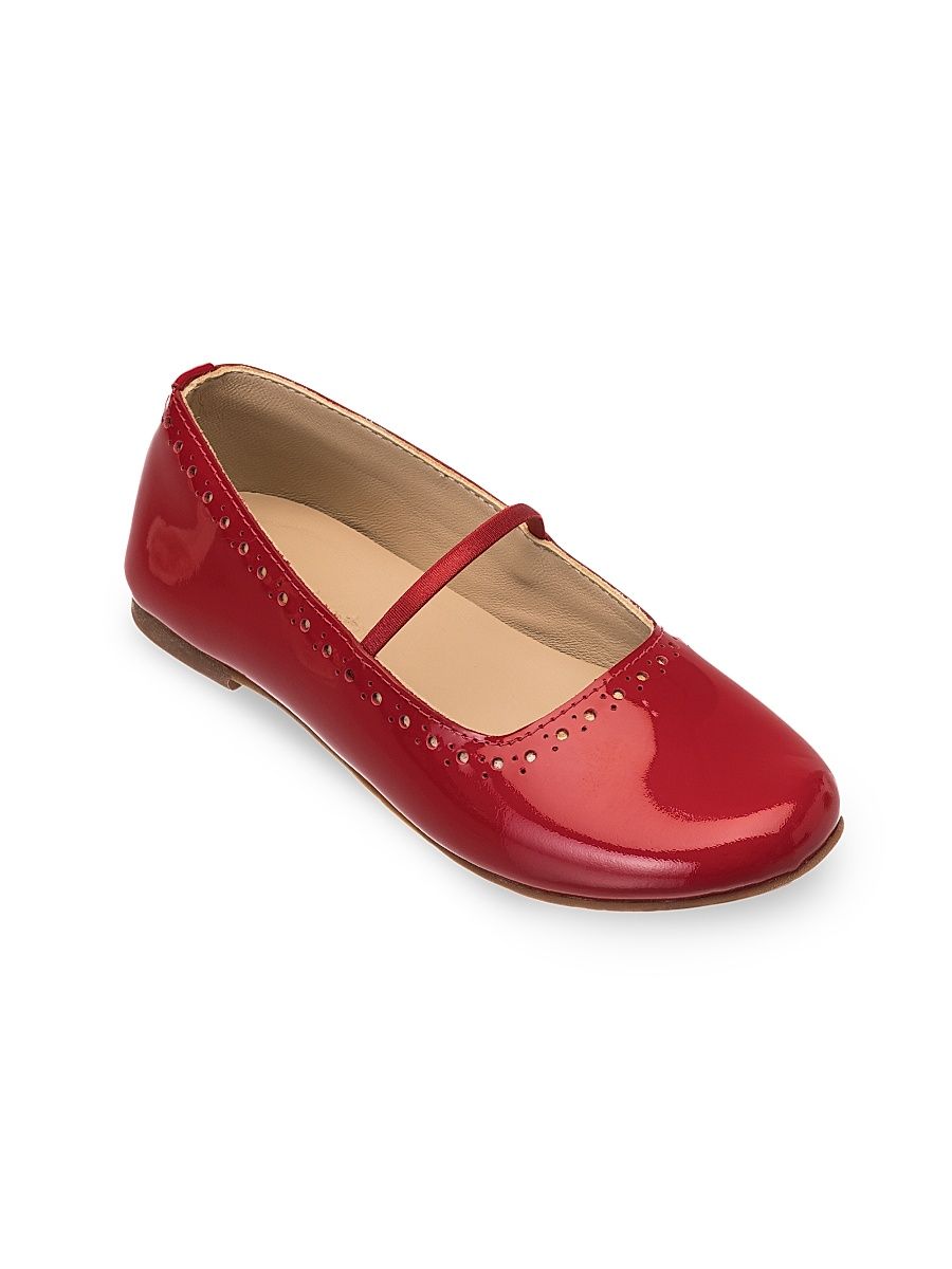 Baby's & Girl's Sasha Leather Ballerina Flats - Red - Size 5 (Child)