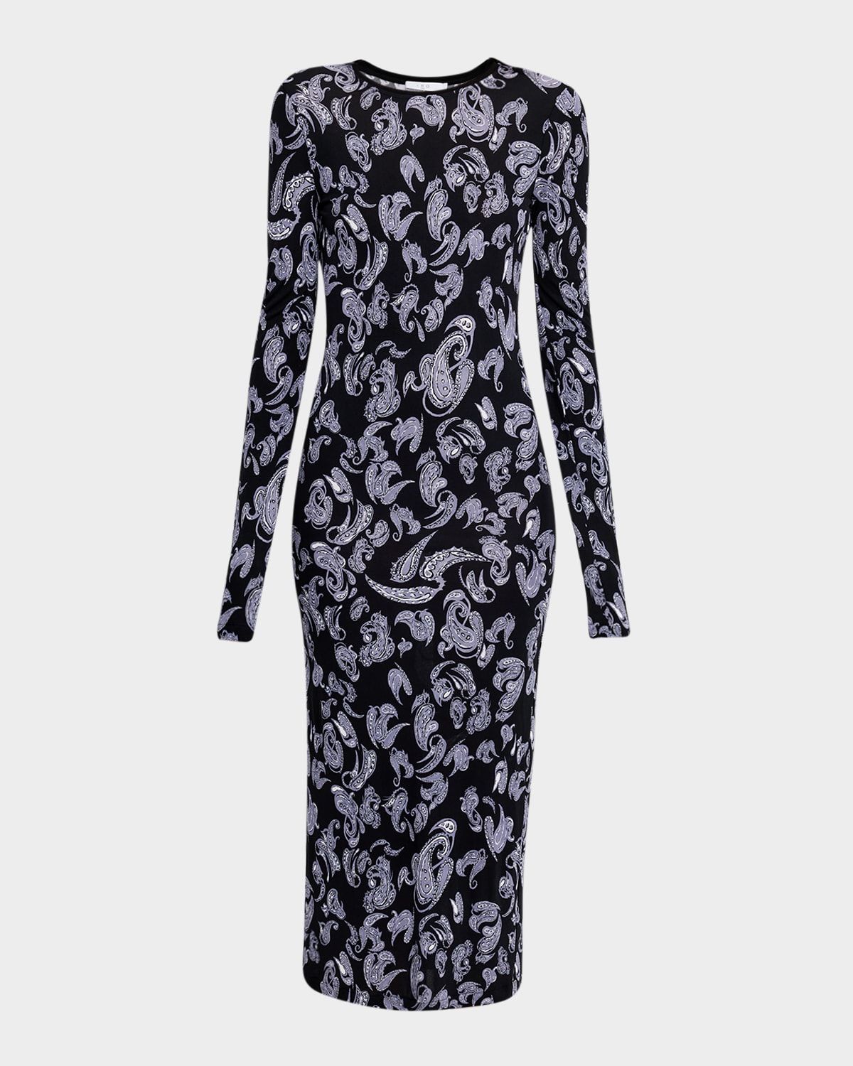 Waiana Long-Sleeve Paisley Midi Dress