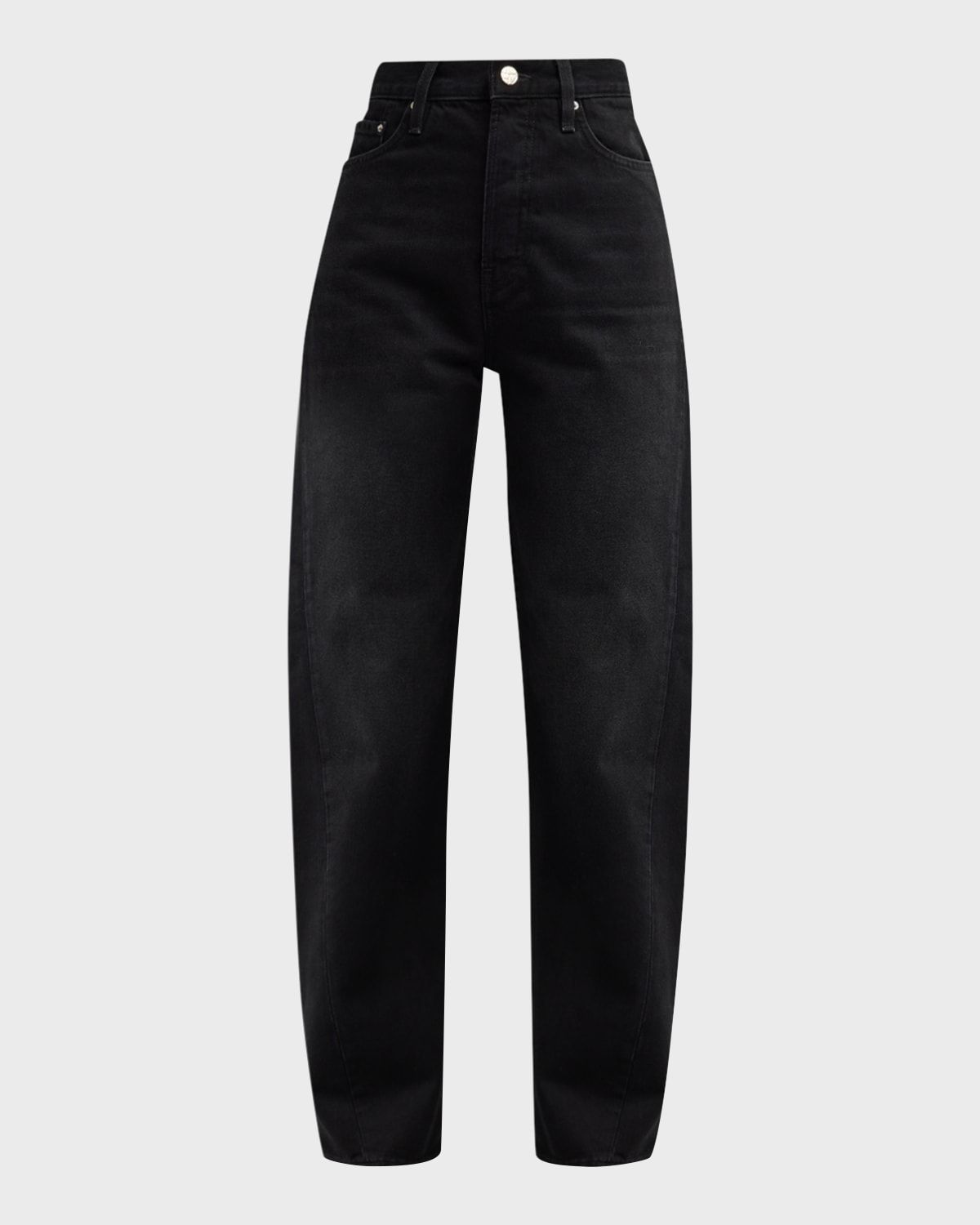 Mid-Rise Twisted Seam Straight-Leg Jeans