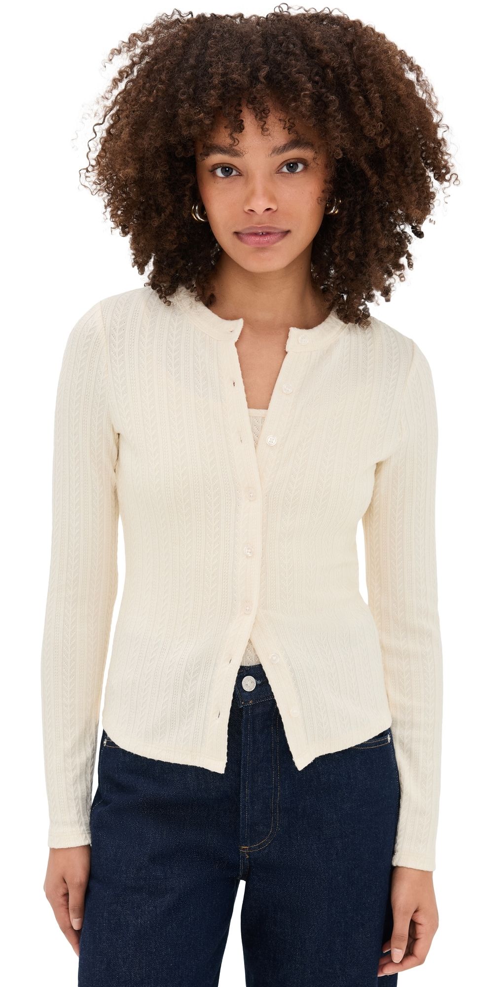 Veronica Beard Jean Lira Cardigan Ecru XL