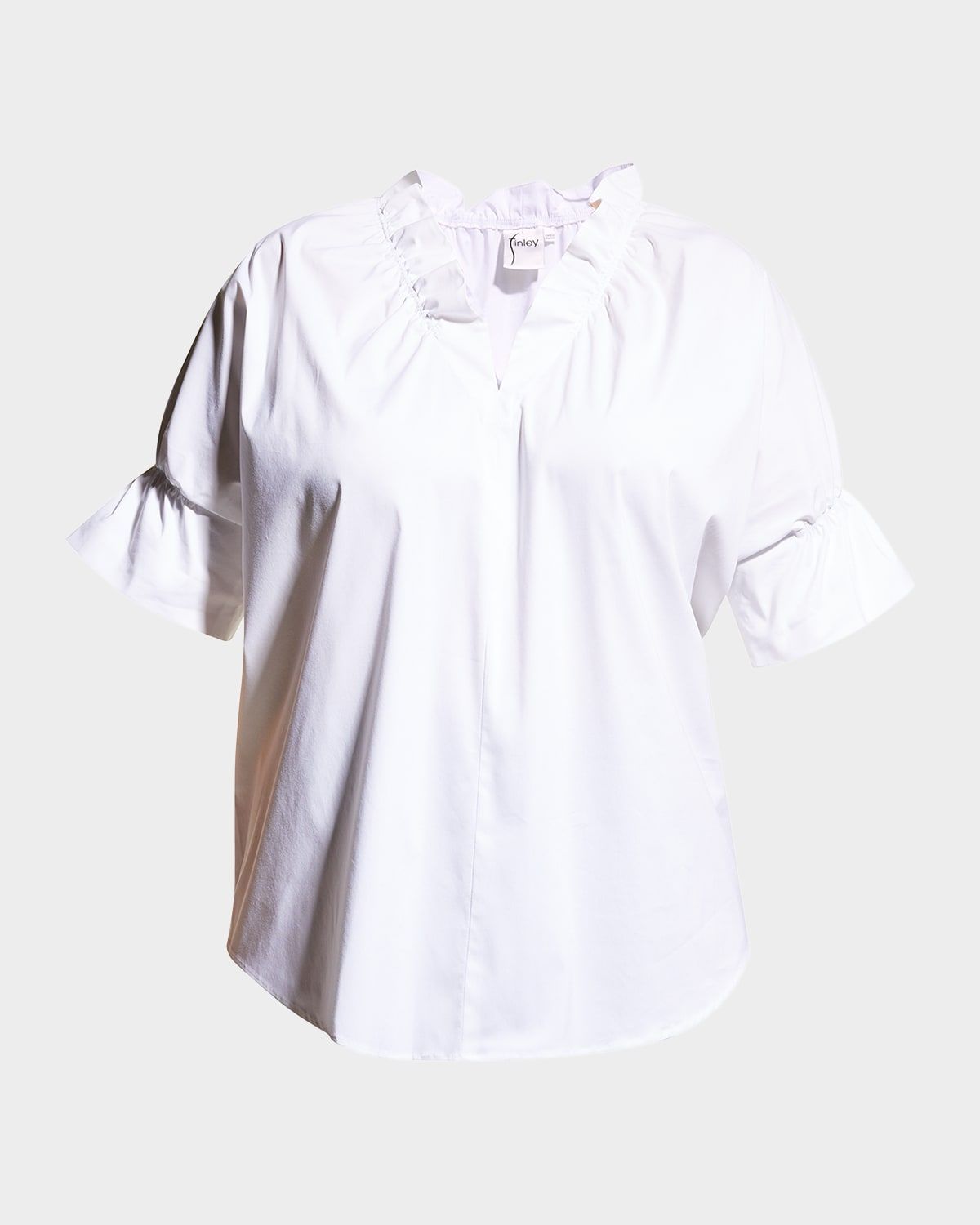 Plus Size Crosby Solid Ruffle Shirt