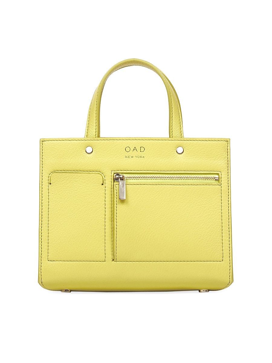 Women's Mini Leather Tote - Lemonade