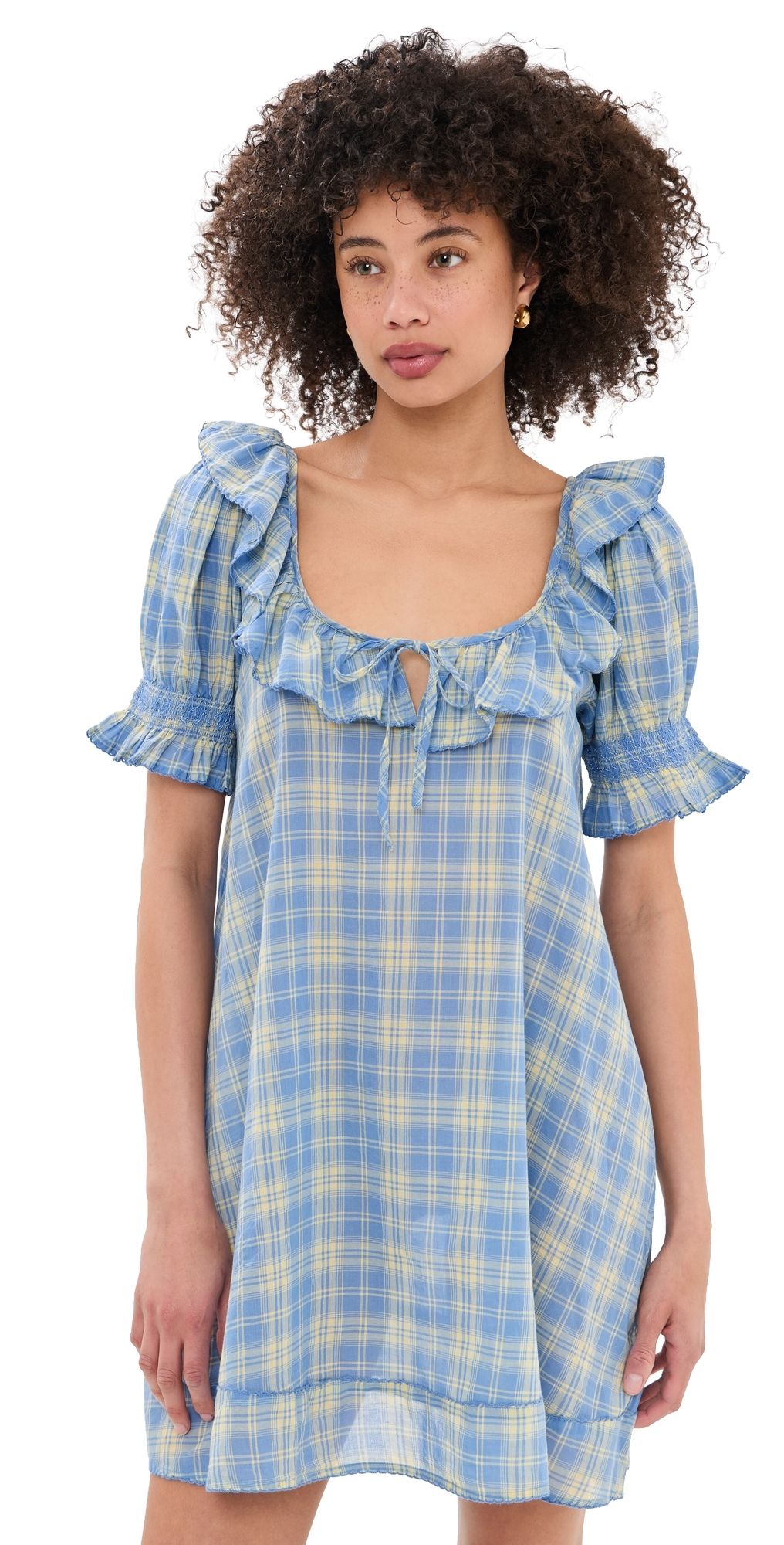 Damson Madder Harlow Mini Dress Blue 12