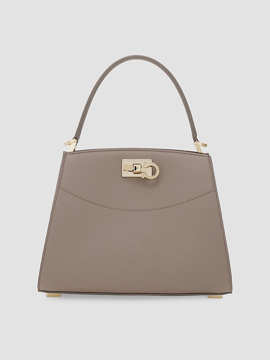 Women's Studio Box Extra-Small Leather Top Handle Bag - Mascarpone
