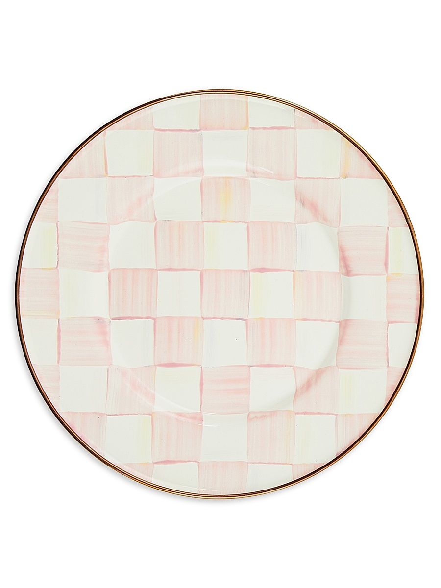 Rosy Check Enamel Salad/Dessert Plate