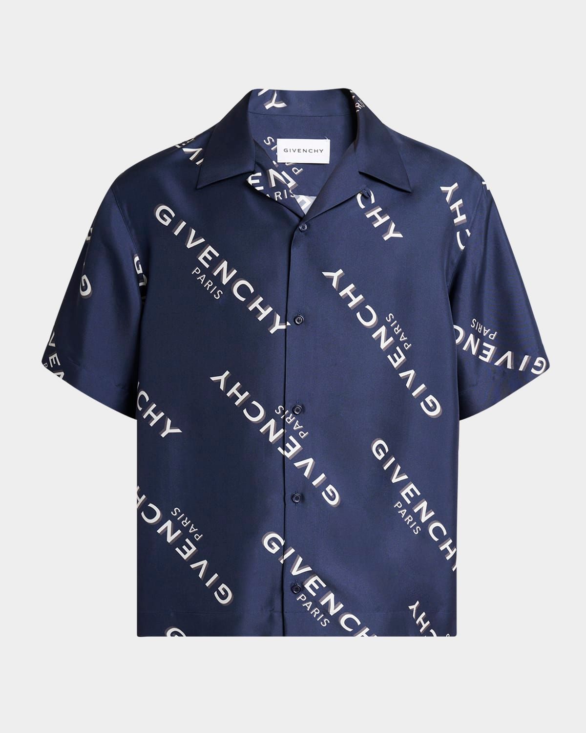 Men & apos;s Silk All-Over Logo Bowling Shirt