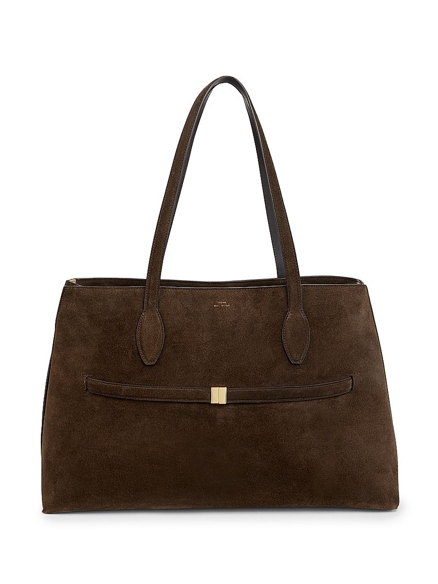 Women's Suede Lounge Tote Bag - Brown