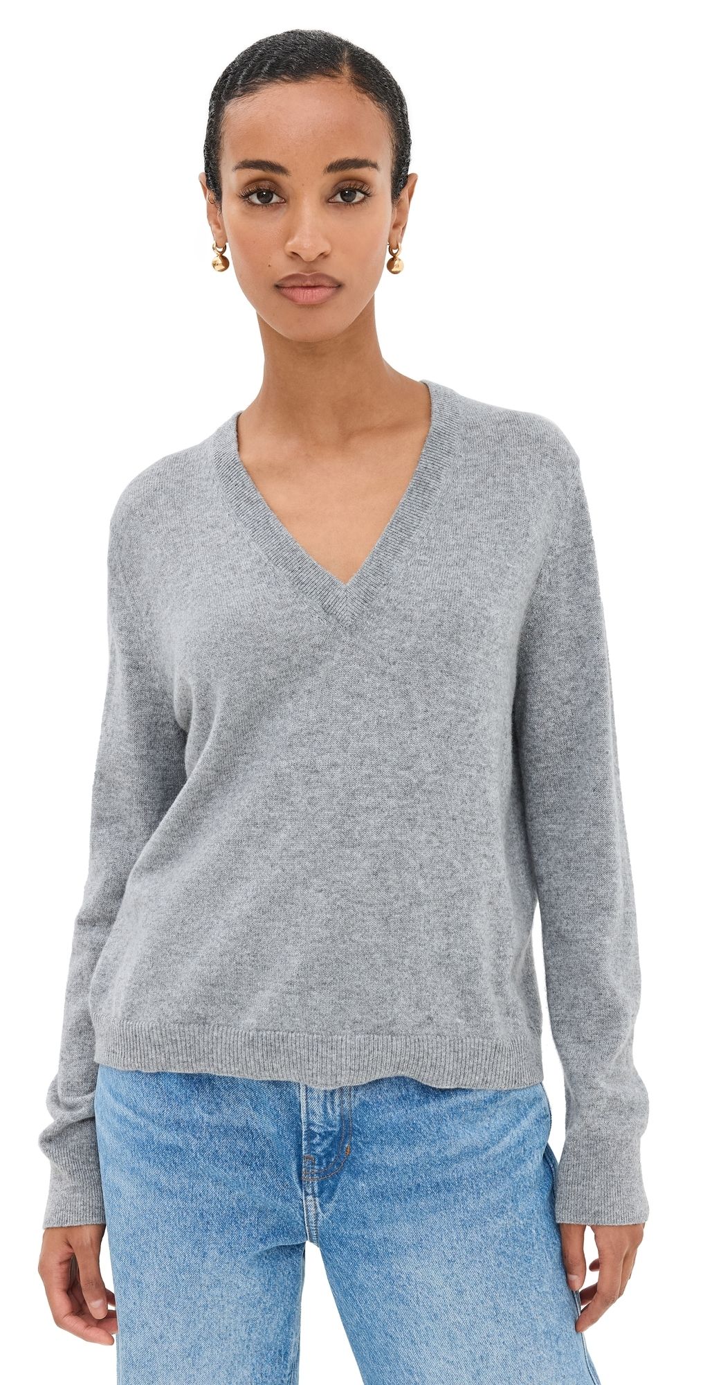 Jenni Kayne Flynn Cashmere Sweater Grey S