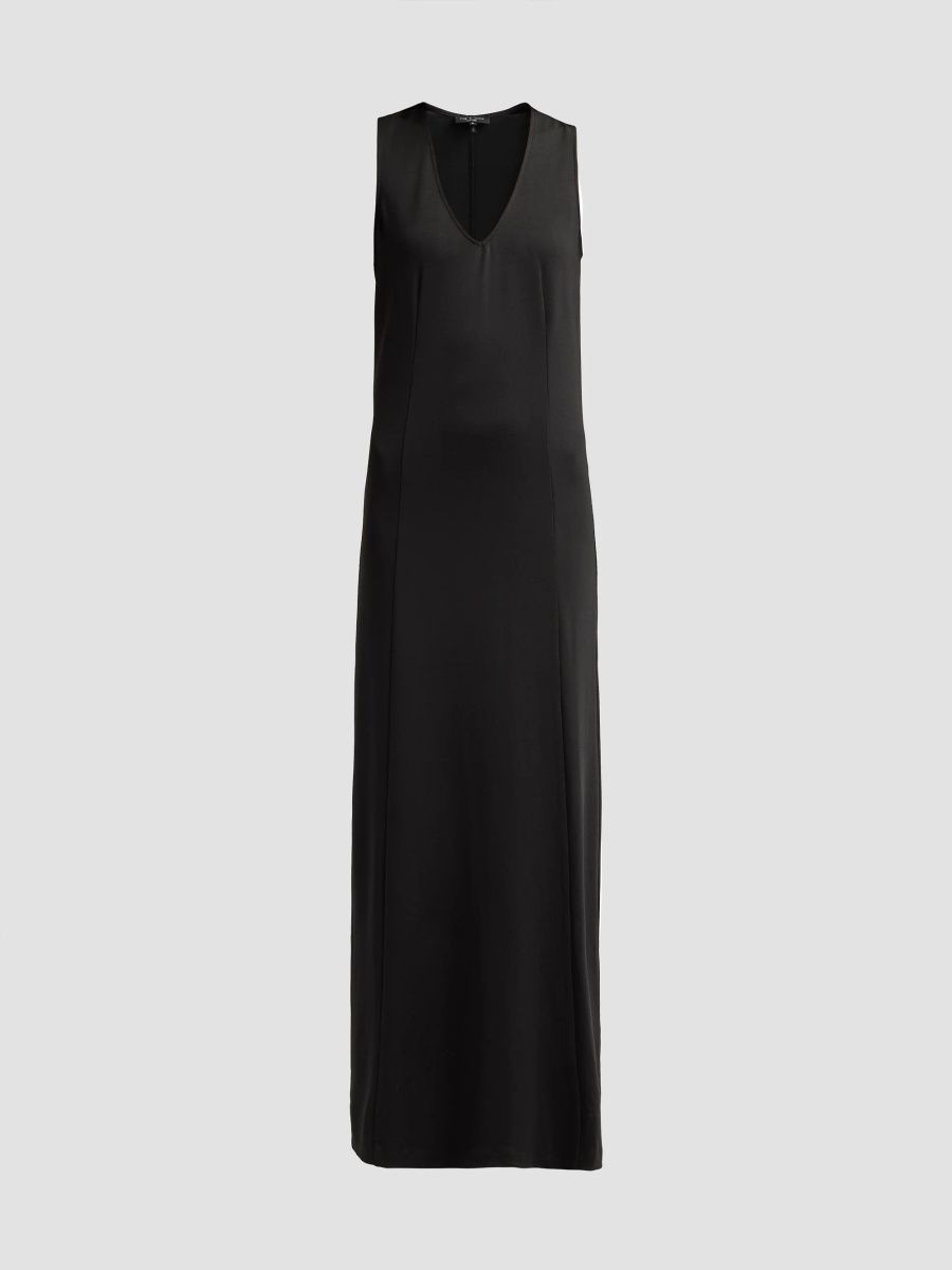 rag & bone Women's Hunter V-Neck Maxi Dress - Black - Size Medium