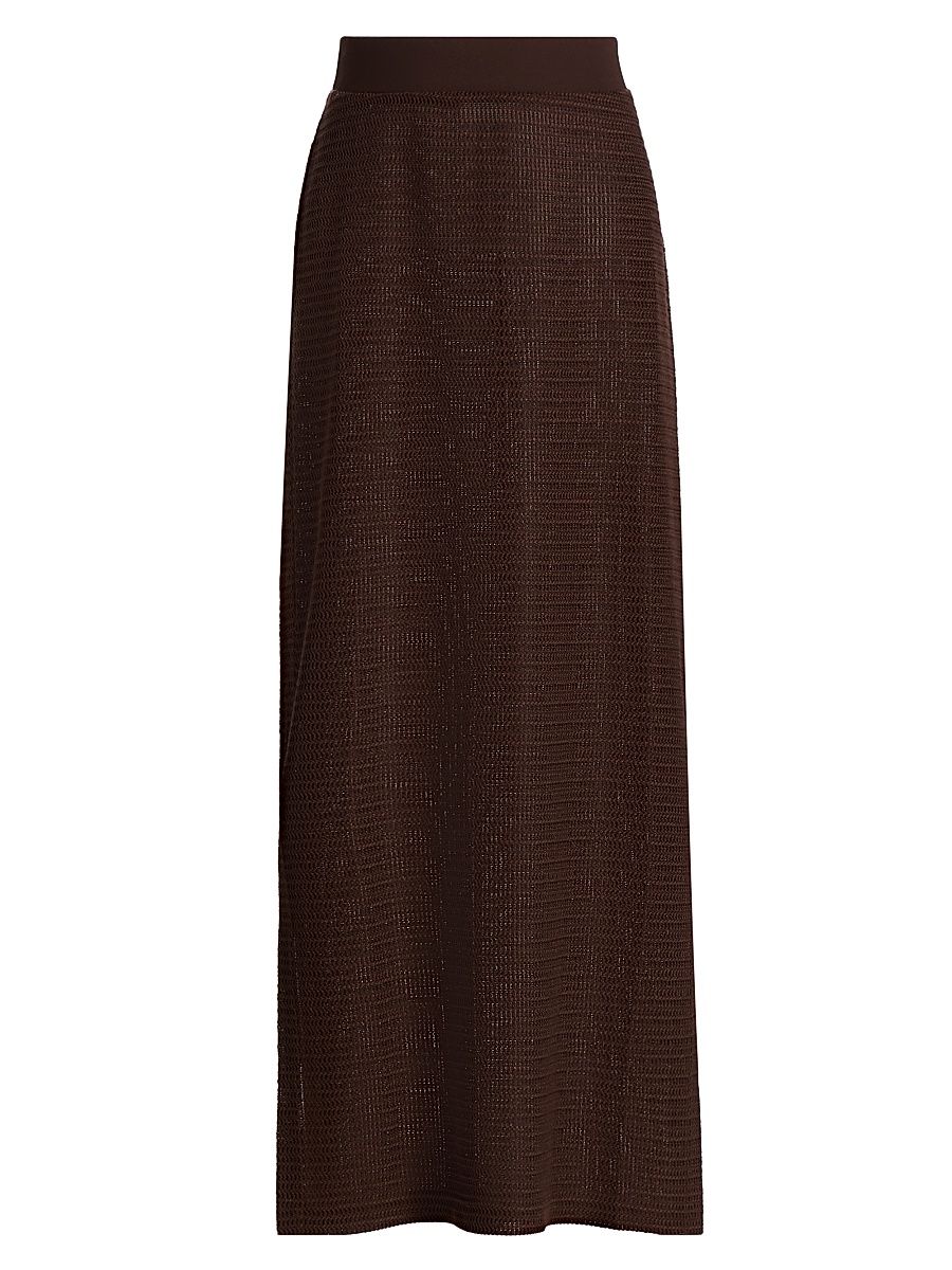 Women's Nicky Knit Cover-Up Midi-Skirt - Chocolate - Size Small