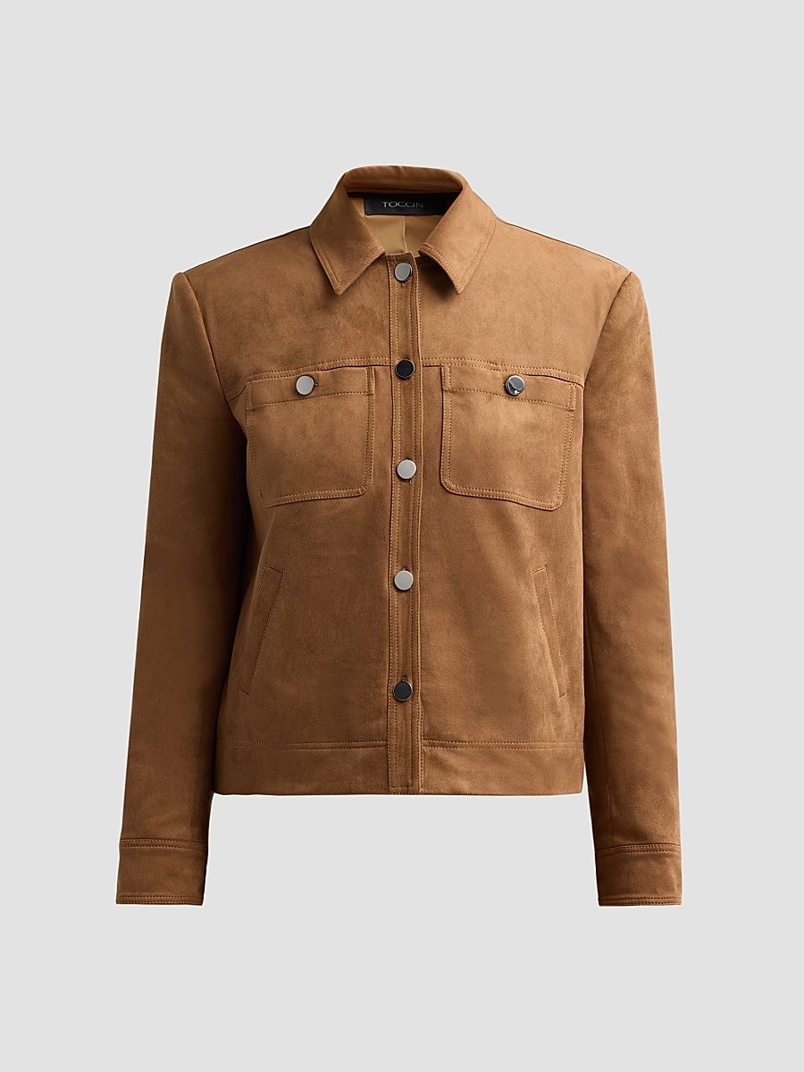Women's Isalya Faux Suede Jacket - Cedar - Size 0