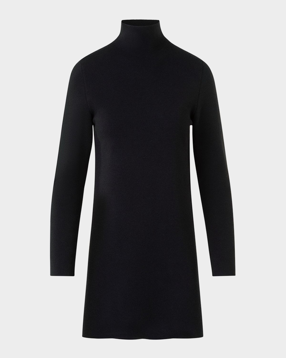 Turtleneck Cashmere-Silk Milano Knit Tunic Sweater