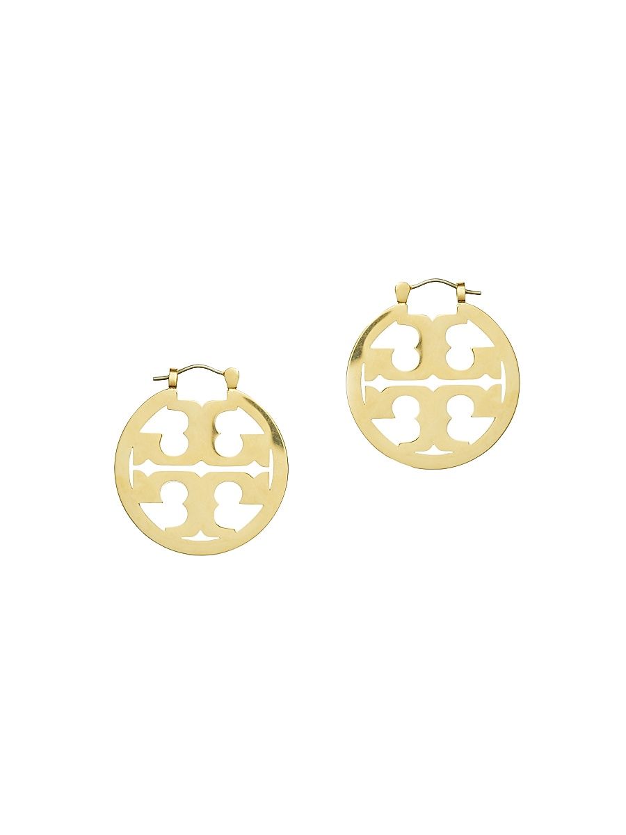 Women's Small Icon Hoop Earrings - Tory Gold