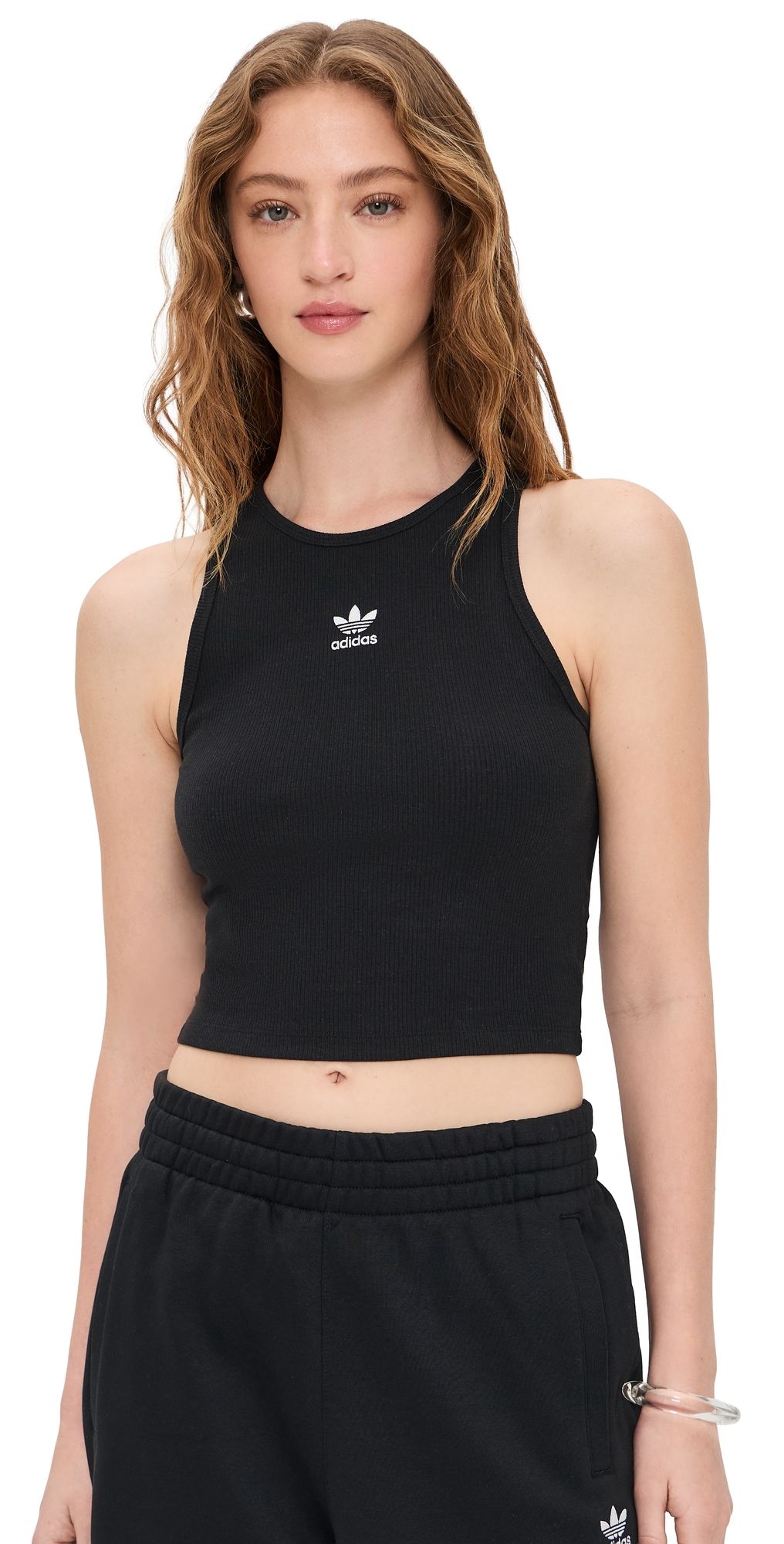 adidas Essentials Rib Tank Black XS