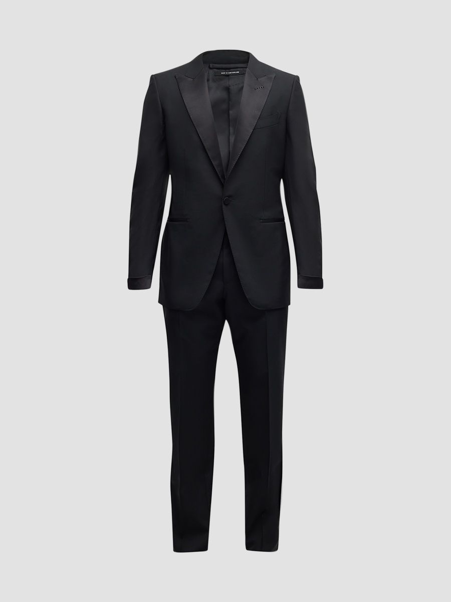 TOM FORD Men's Satin-Lapel Wool Tuxedo - Black - Size 40