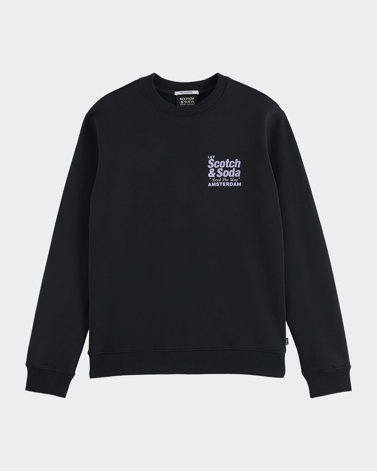 Men & apos;s Front and Back Artwork Cotton Sweatshirt