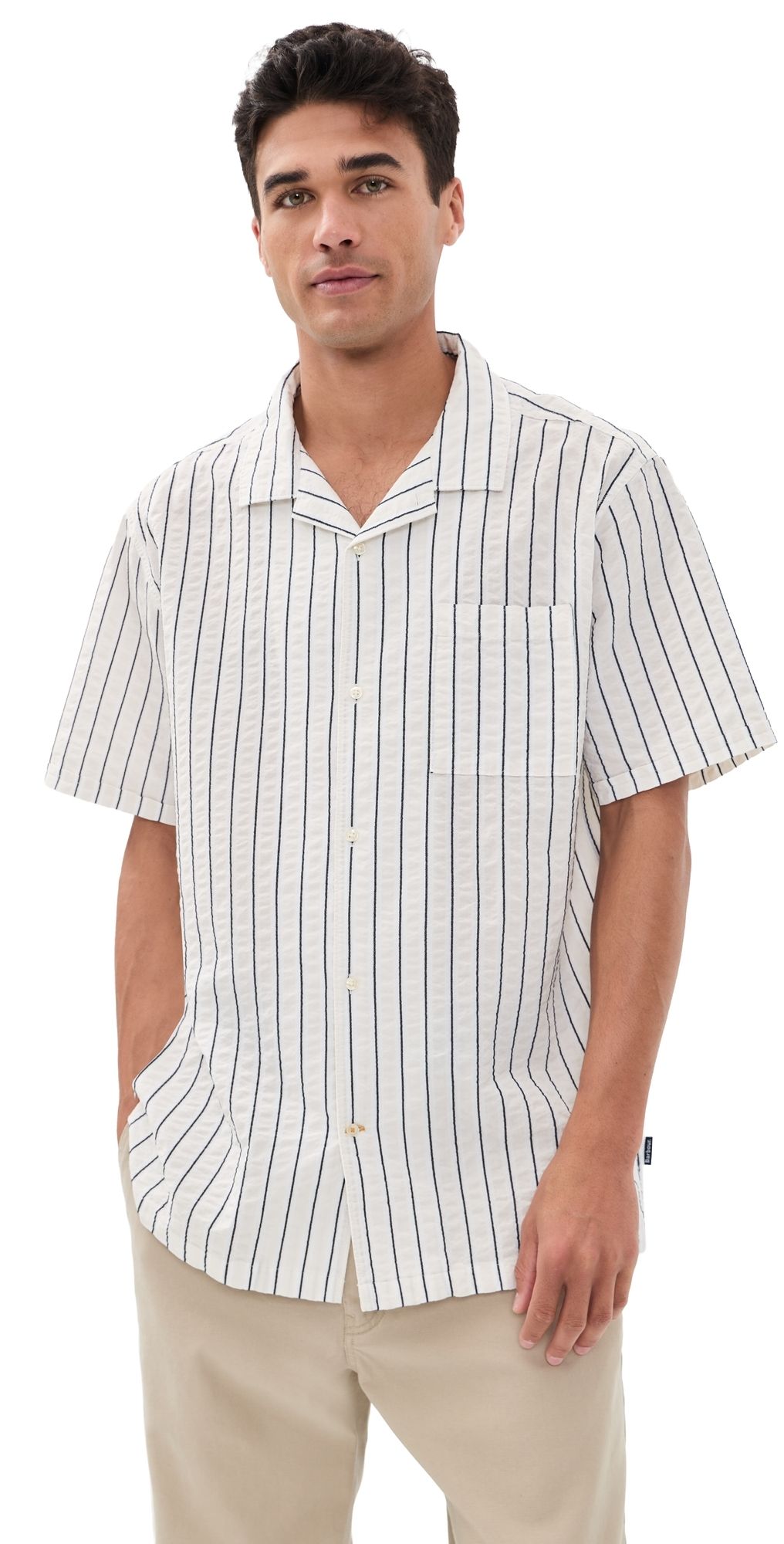 Barbour Park Seersucker Summerfit Shirt Whisper White XXL