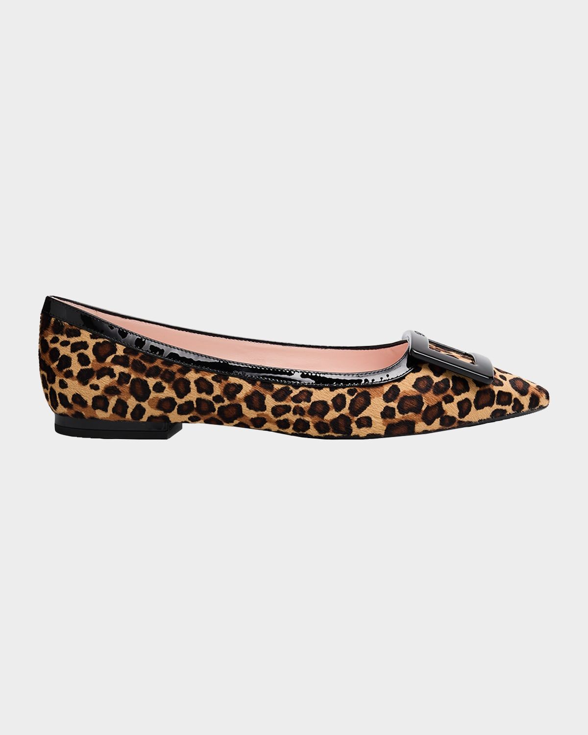 Gommettine Leopard Calf Hair Ballet Flats