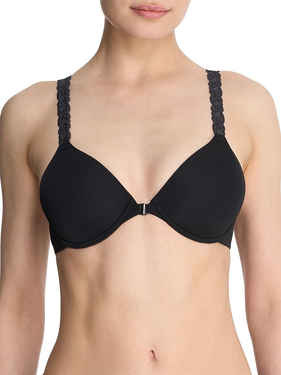 Women's Pure Luxe Convertible Front Close T-Shirt Bra - Black - Size 36G