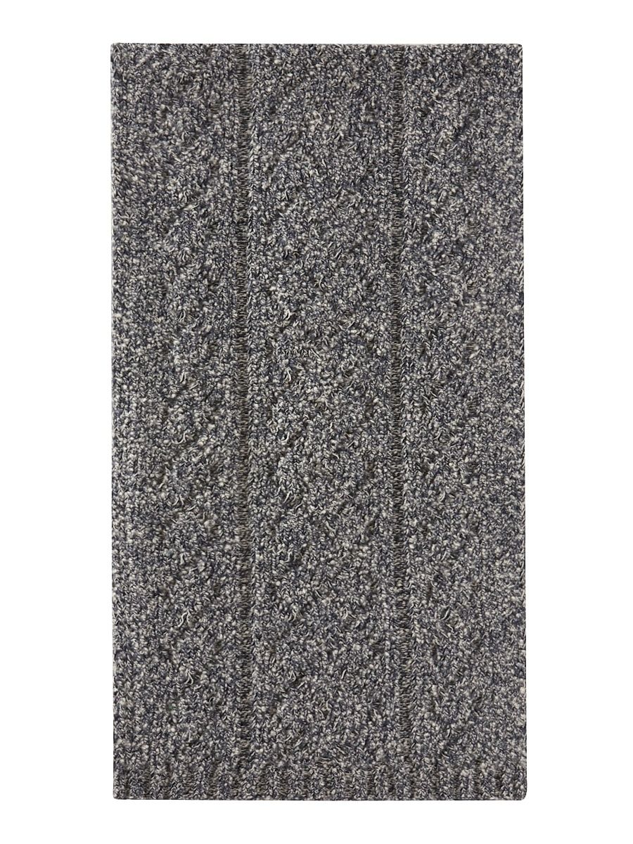 Men's Cashmere Knit Scarf - Snow Blue