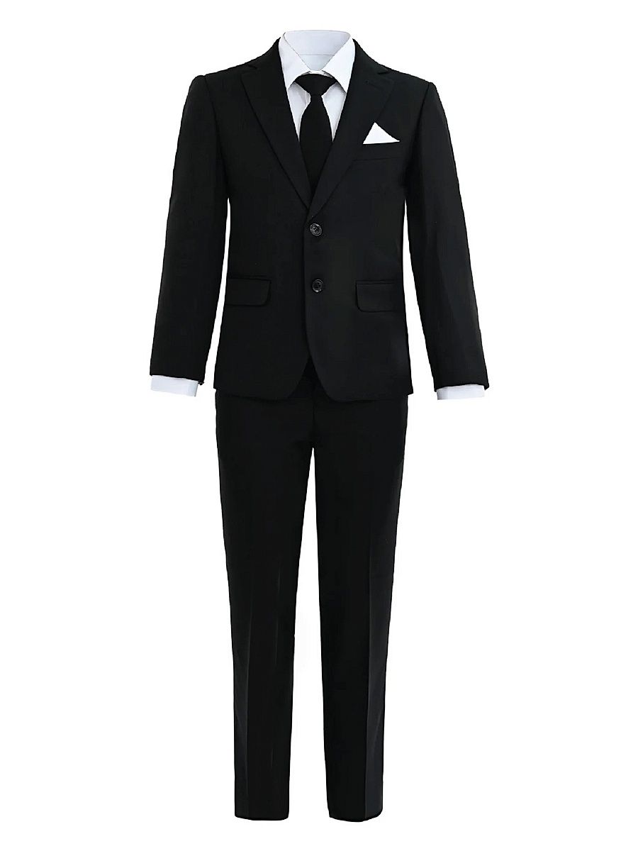 Little Boy's & Boy's Suit and Tie Set - Black - Size 12