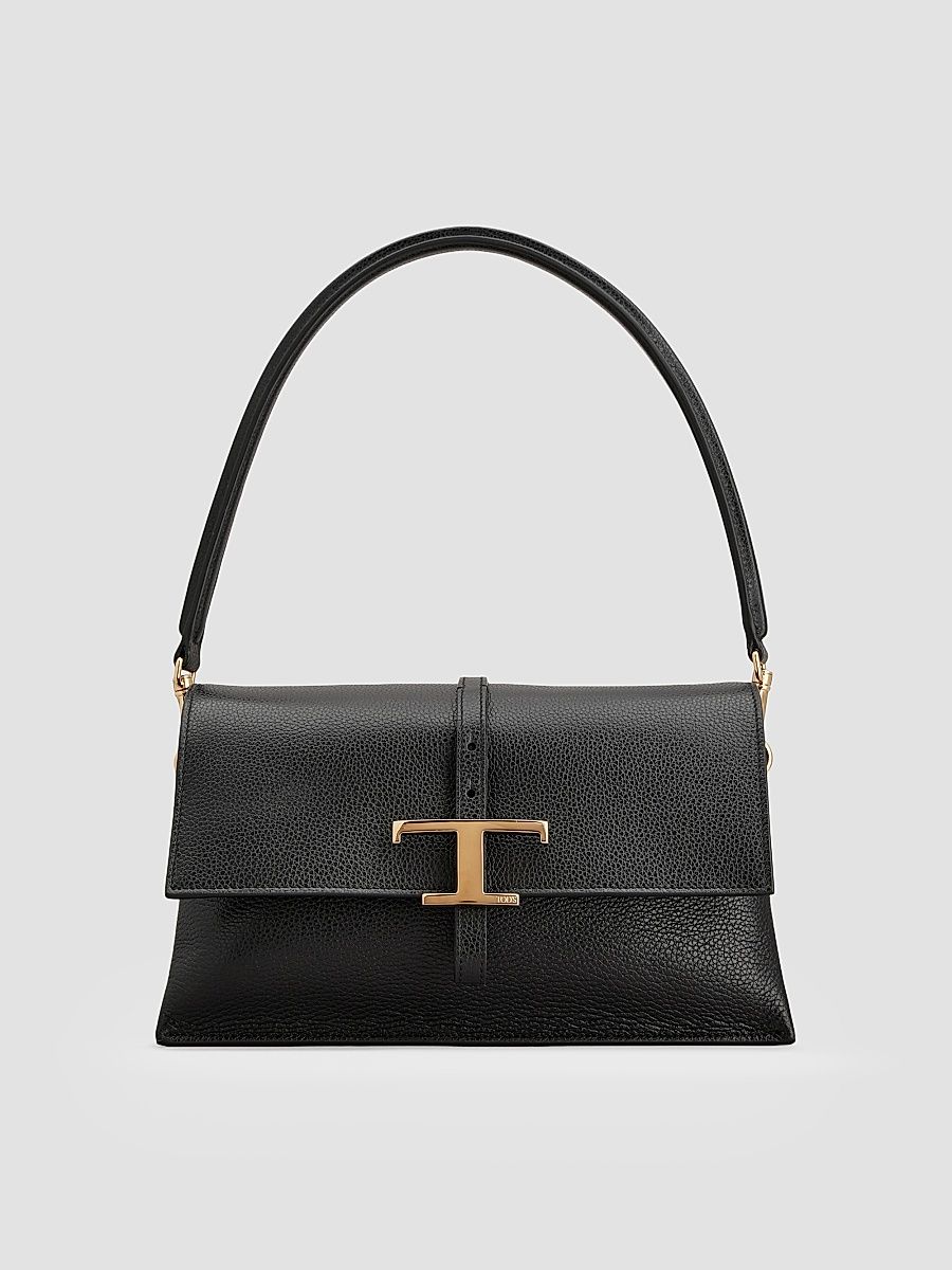 Women's T Timeless Mini Leather Shoulder Bag - Nero