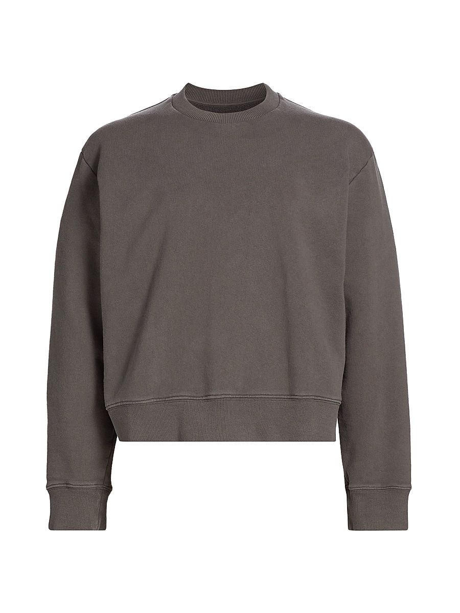 Women's Crewneck Cotton Sweatshirt - Grey - Size XS