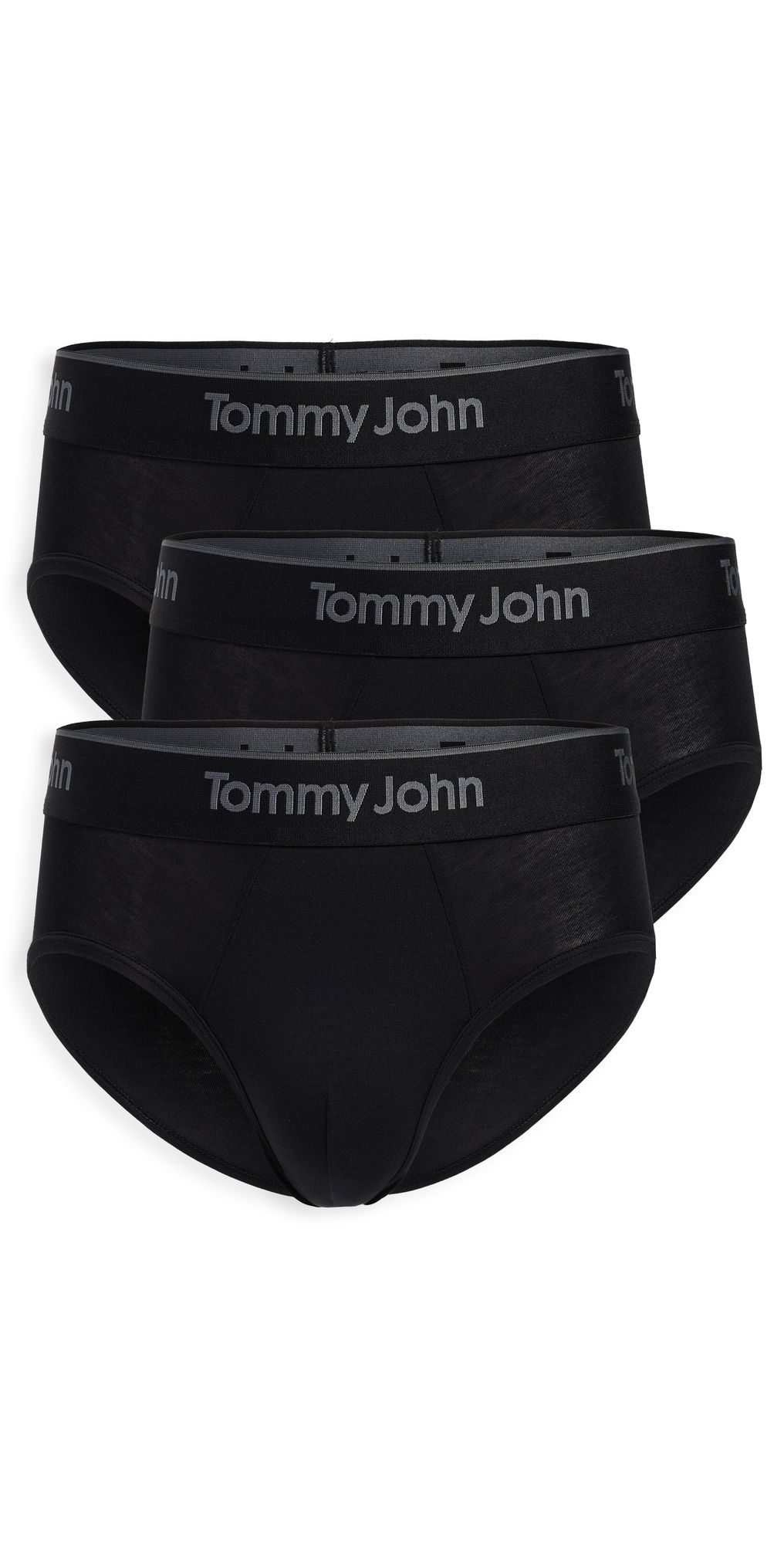 Tommy John Second Skin Briefs 3 Pack Black M