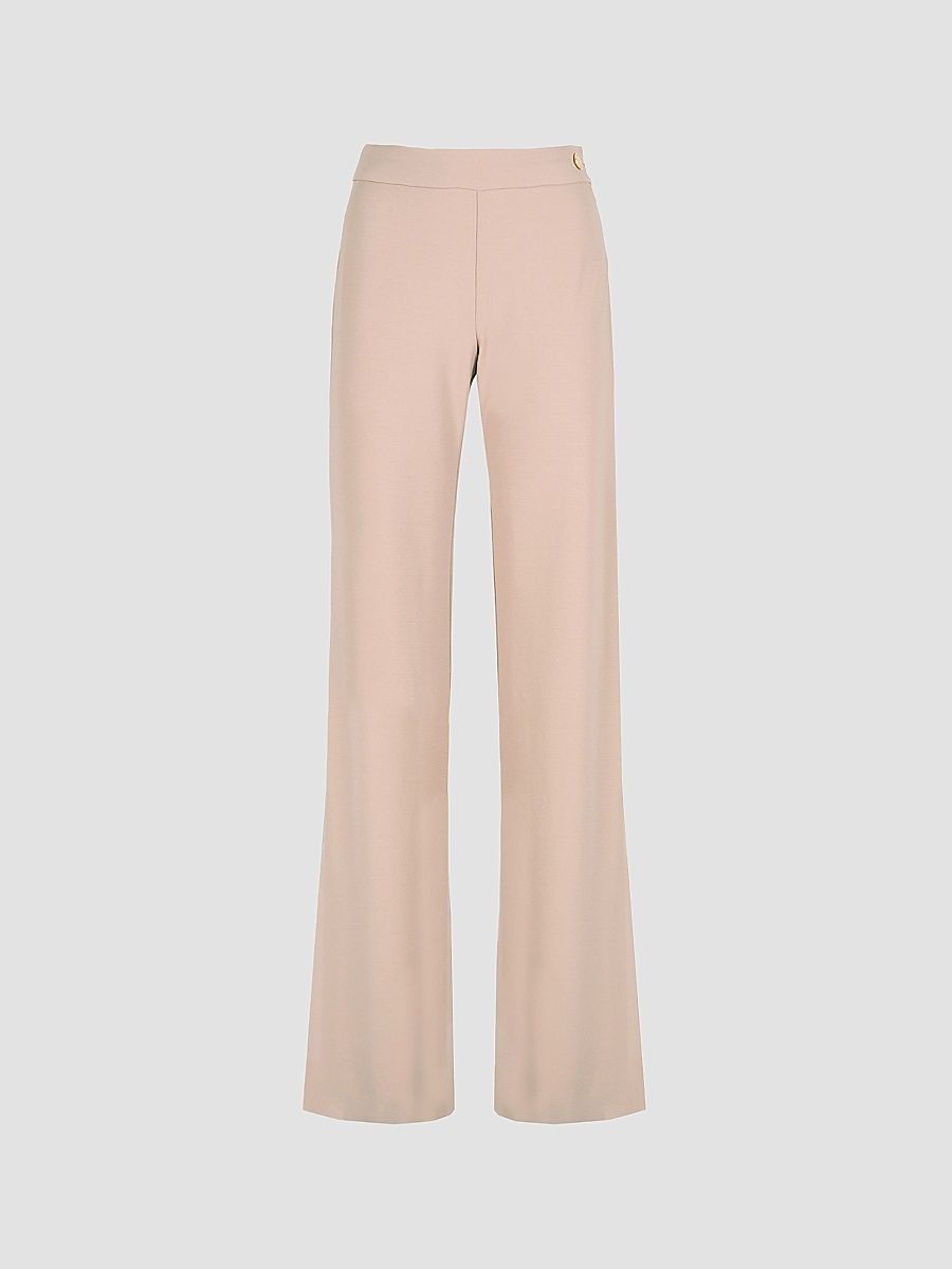 Women's Anouk Stretch Jersey Wide Leg A-Line Pants - Taupe - Size 2