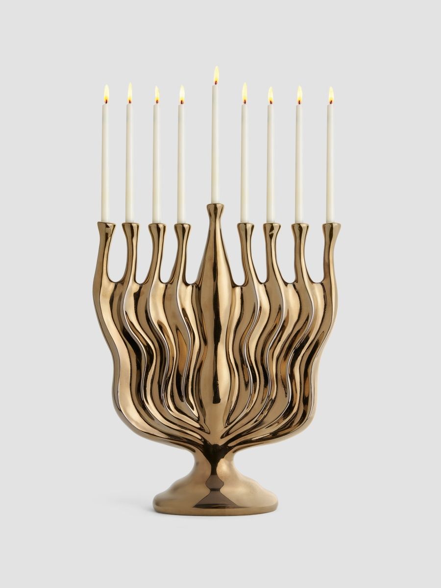 L'Objet Timna Goldtone Menorah - Bronze