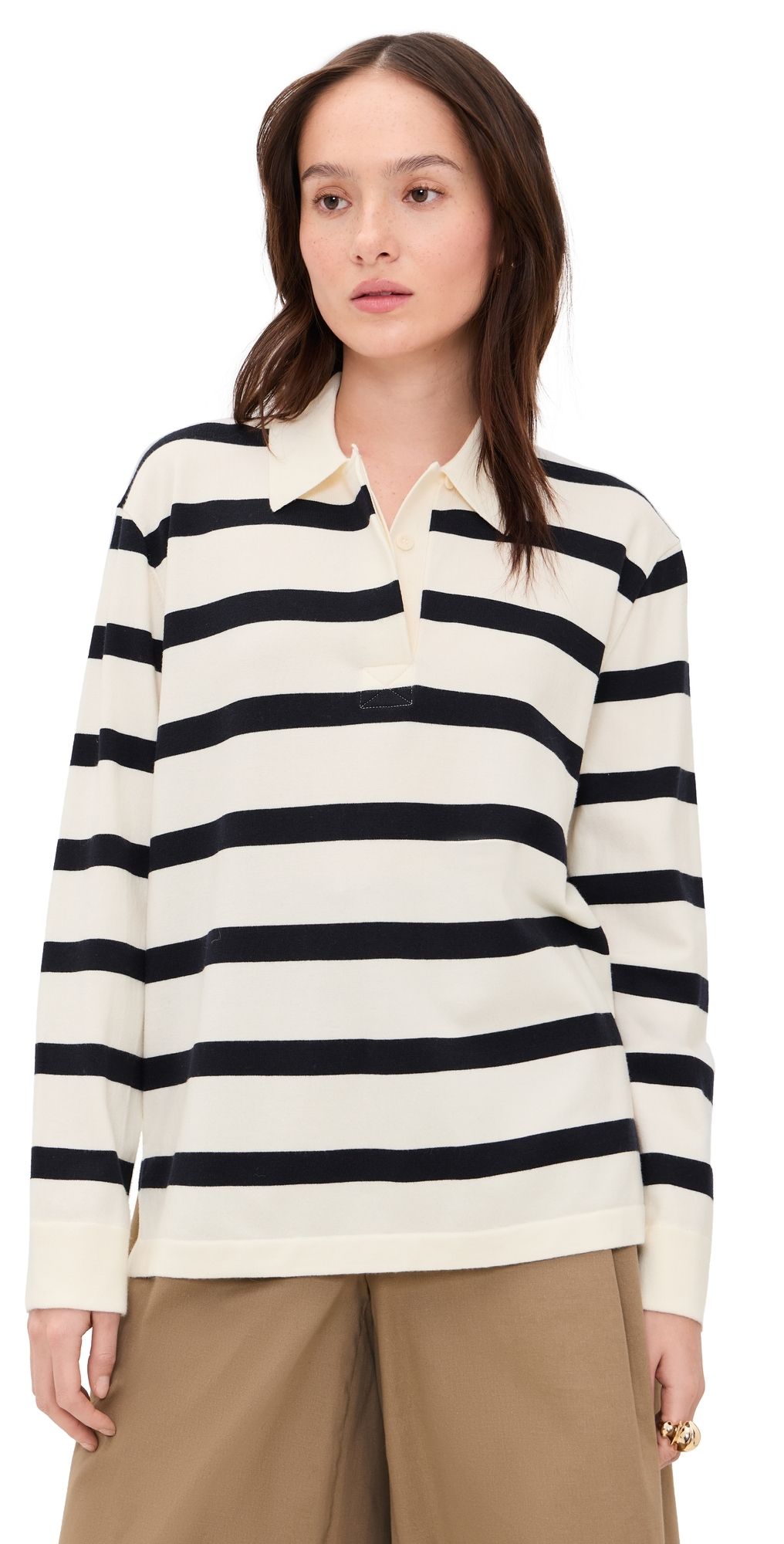 Jenni Kayne Post Pullover Ivory and Navy Stripe Ivory/Navy Stripe S