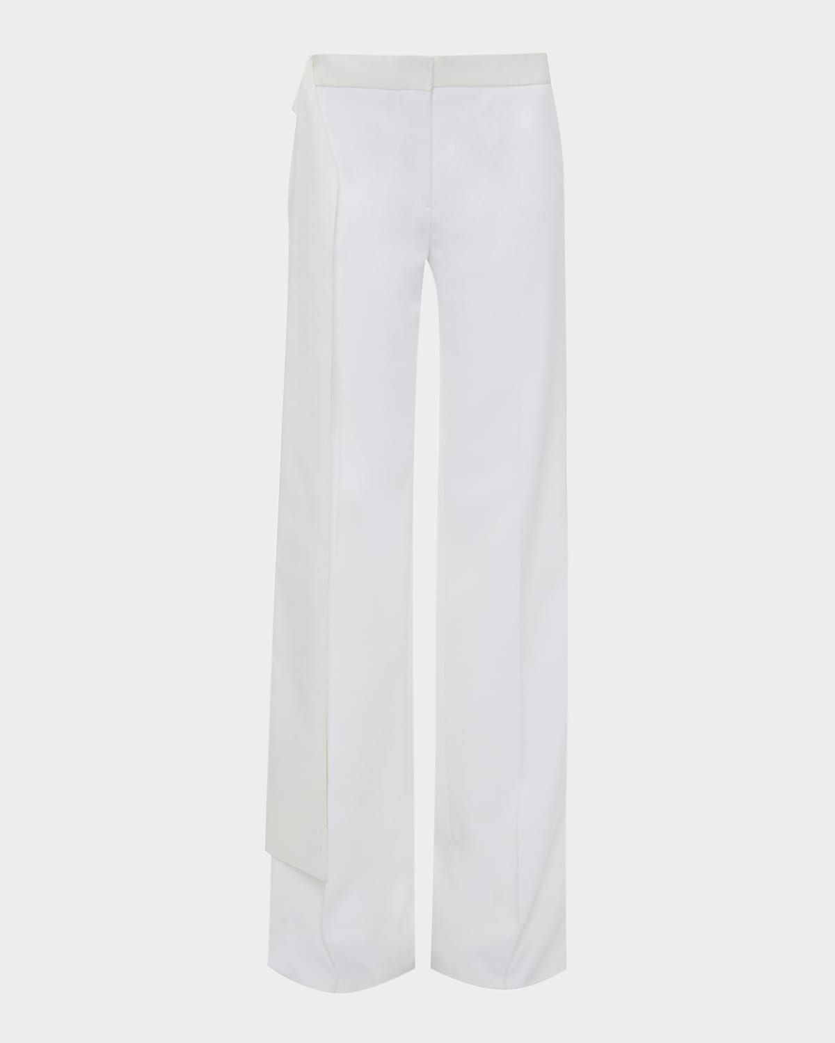 Gigi Wool-Blend Satin-Trim Trousers