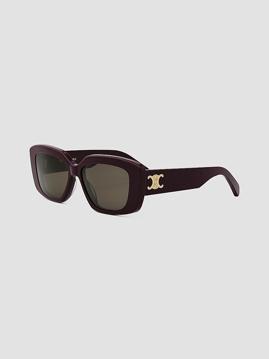 CELINE Women's Triomphe 55MM Rectangular Sunglasses - Dark Grey Deep Purple