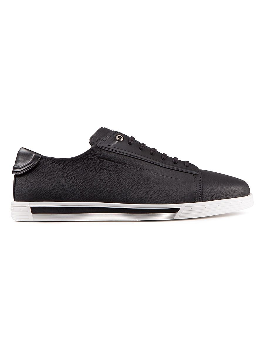 Men's Calfskin Sneakers - Black - Size 10
