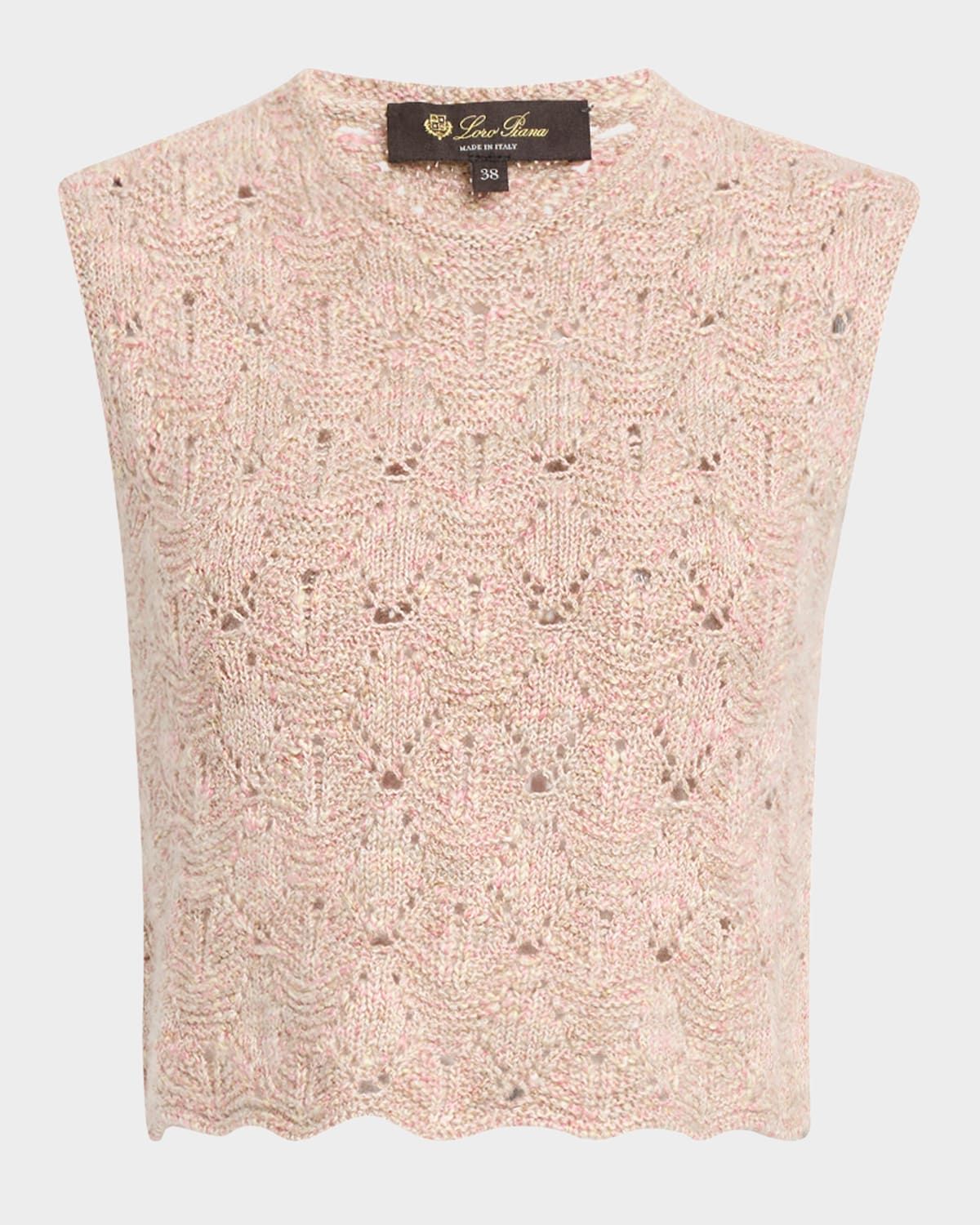 Verbania Sleeveless Cashmere Crop Sweater