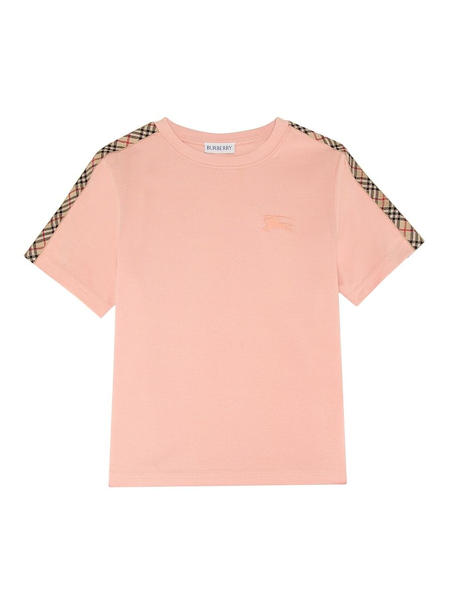 Baby's, Little Girl's & Girl's Check Tape T-Shirt - Slipper Pink - Size 6 Months