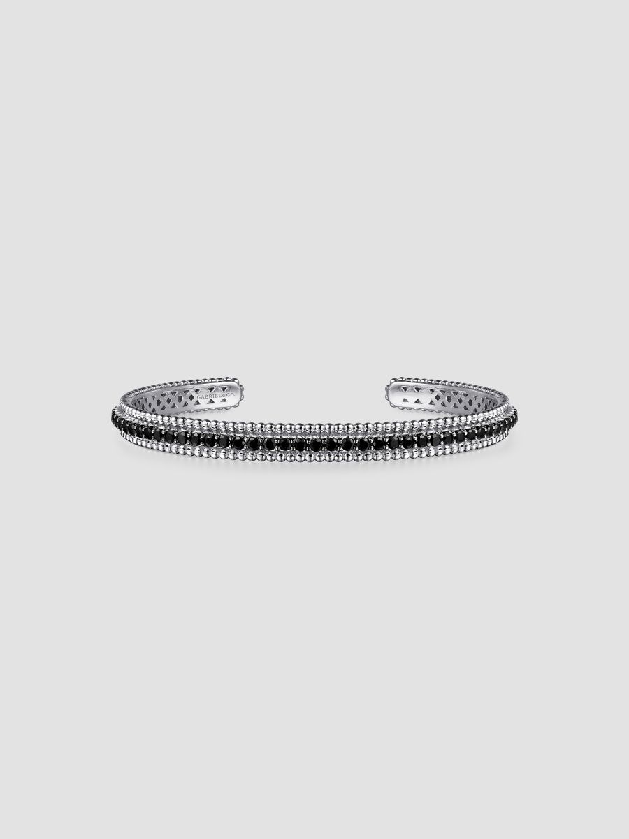 Gabriel & Co Women's Bujukan Sterling Silver & Black Spinel Cuff Bracelet - Sterling Silver