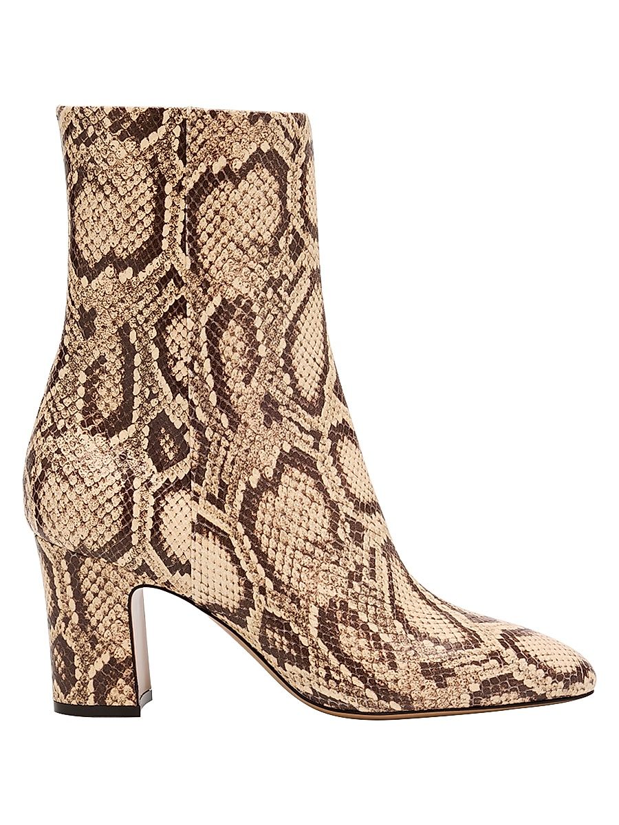 Women's Lavinia 75MM Snake-Embossed Leather Ankle Boots - Python - Size 9.5
