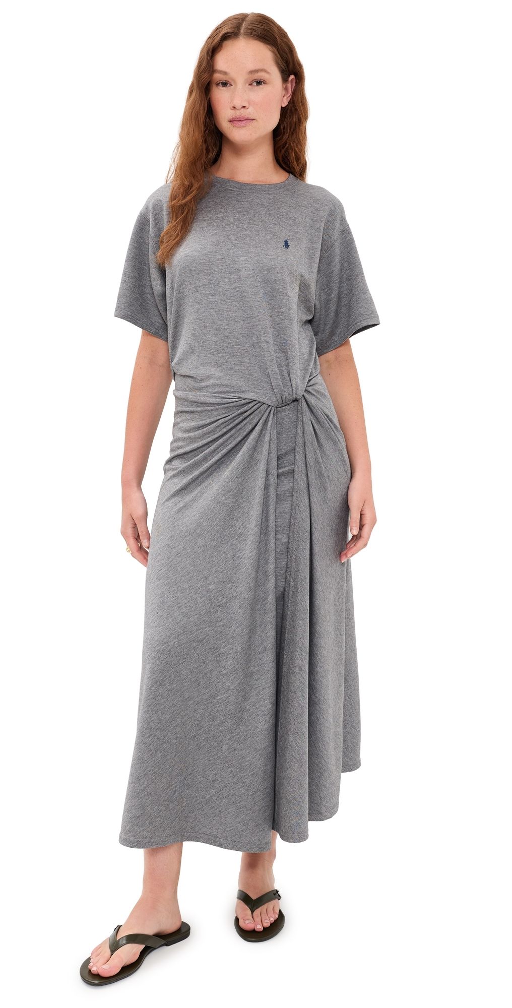 Polo Ralph Lauren Knit T-Shirt Dress COBBLESTONE HEATHER M