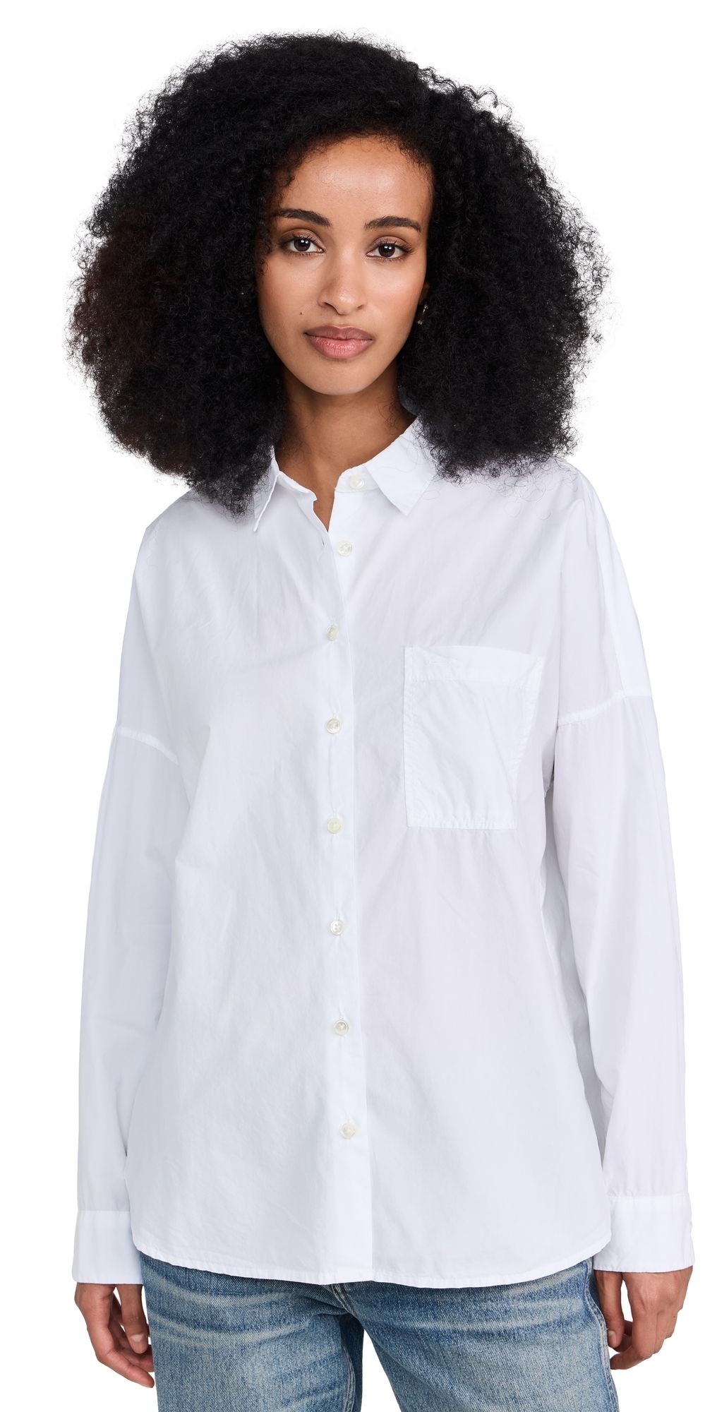 Alex Mill Jo Shirt in Paper Poplin White S