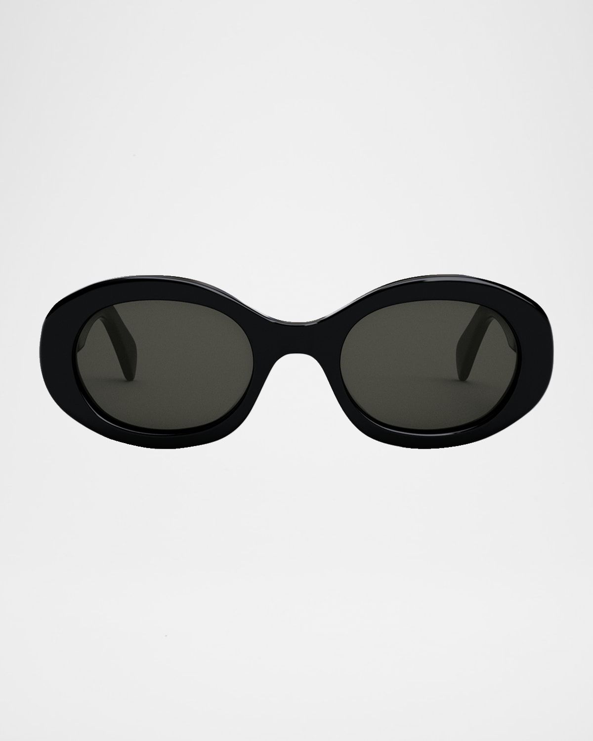 Triomphe Logo Oval Acetate Sunglasses