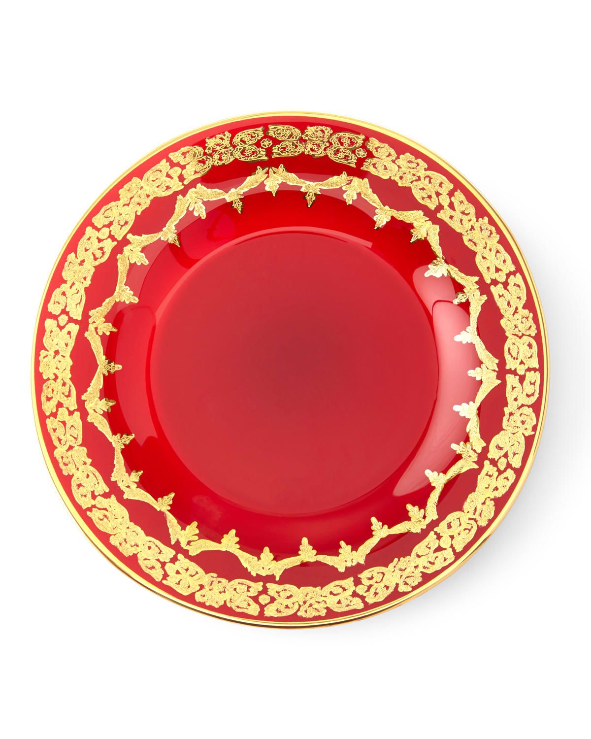 Red Oro Bello Dessert Plate
