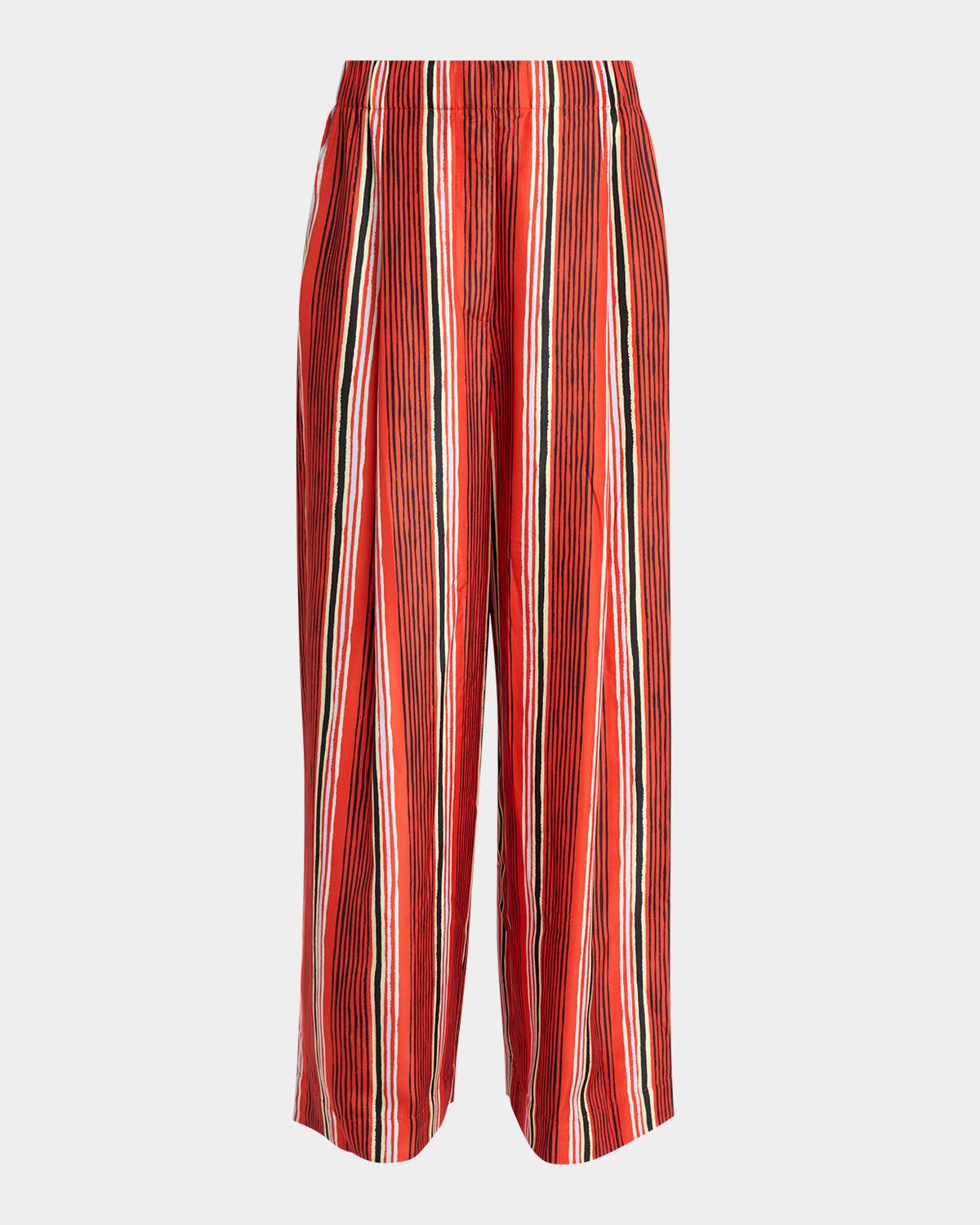 Amira Stripe Silk Pants