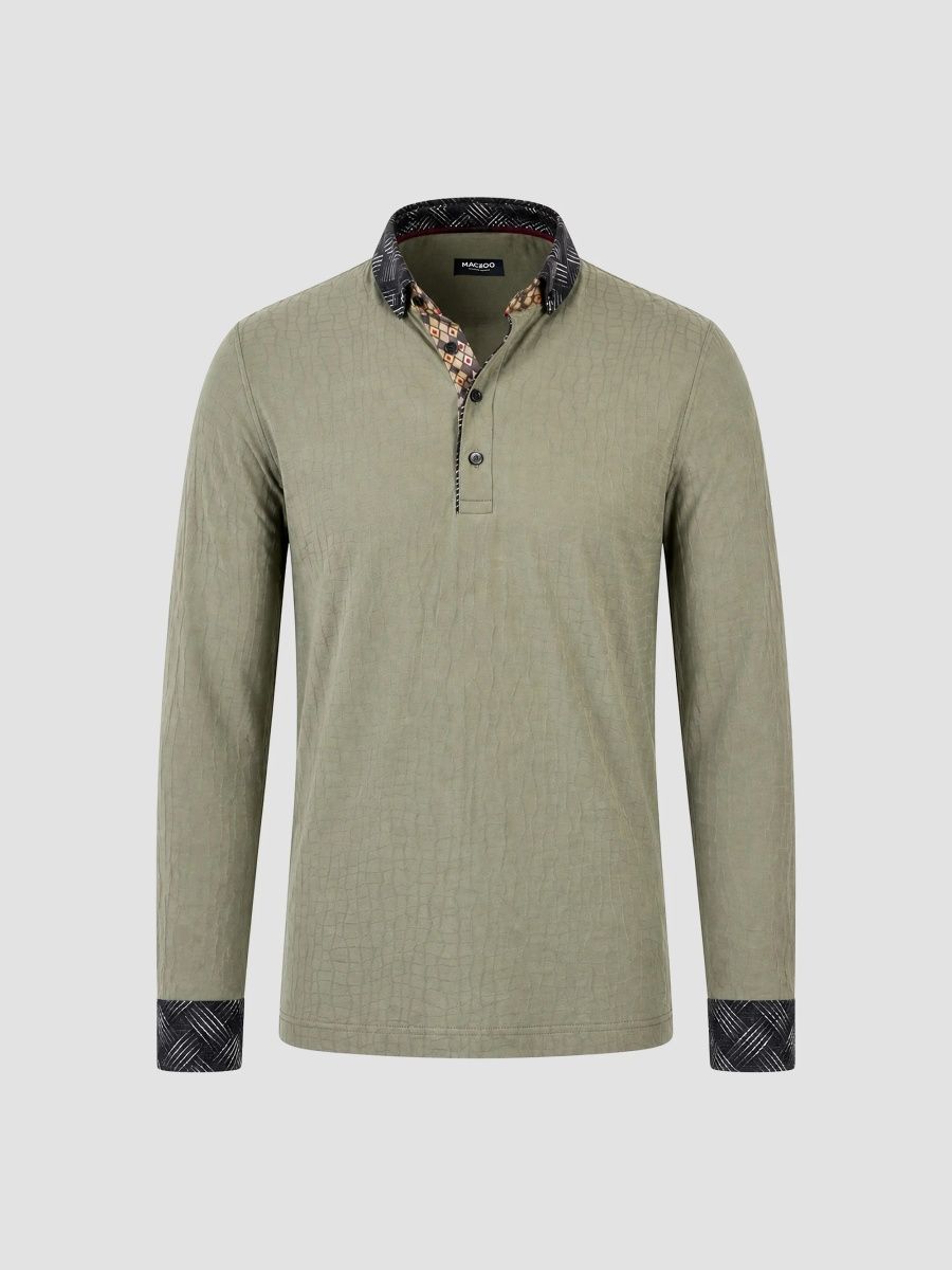 Maceoo Men's Newton Knit Polo Shirt - Khaki - Size XXXL