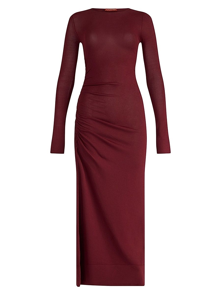 Women's Robb Gathered Waist Maxi Dress - Grenache - Size Large