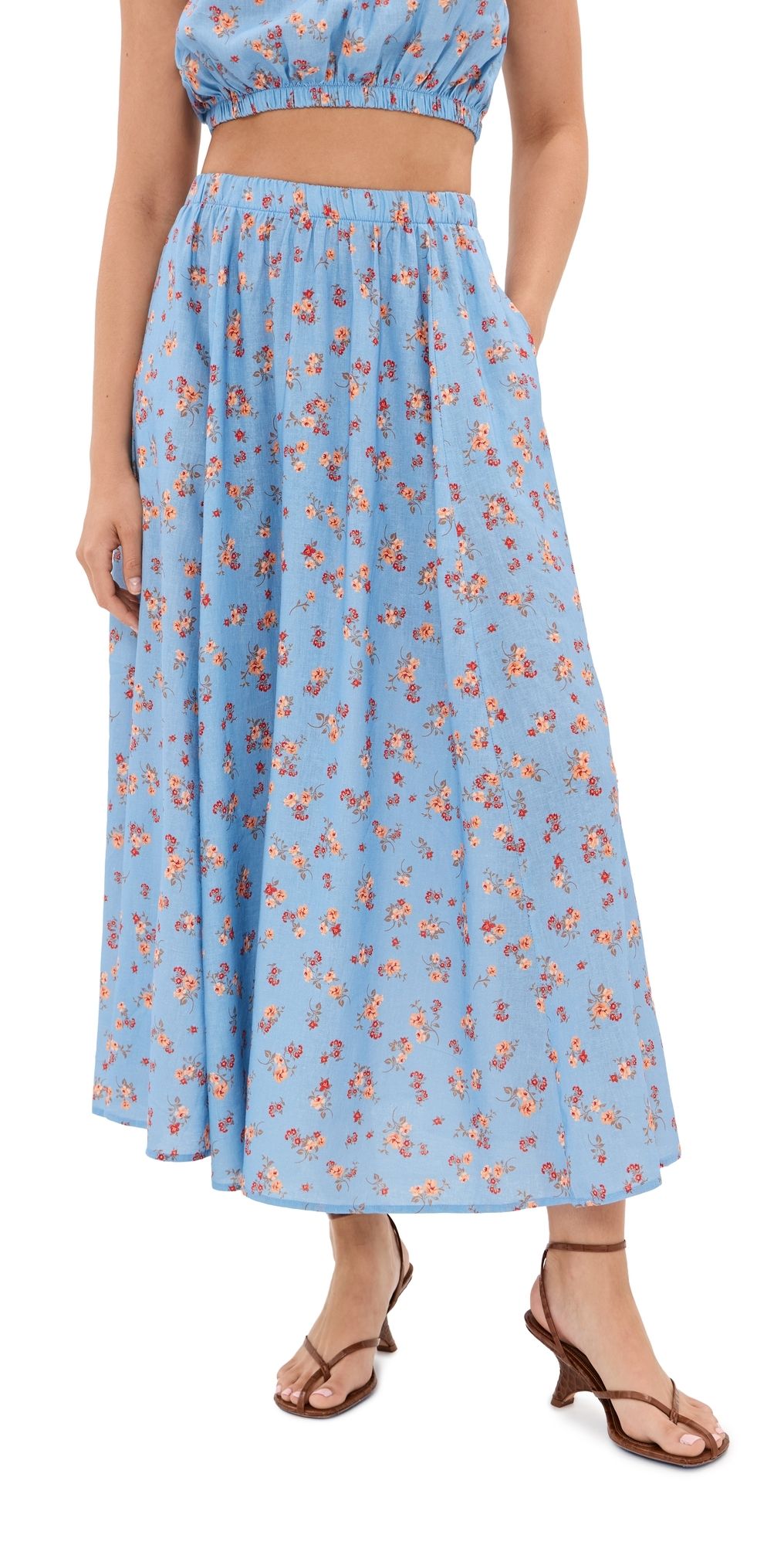 Madelynne Meadow Skirt Marina Floral S