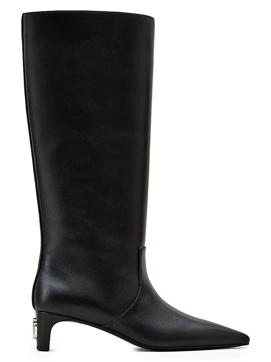 Women's The Mel 45MM Leather Boots - Black - Size 5